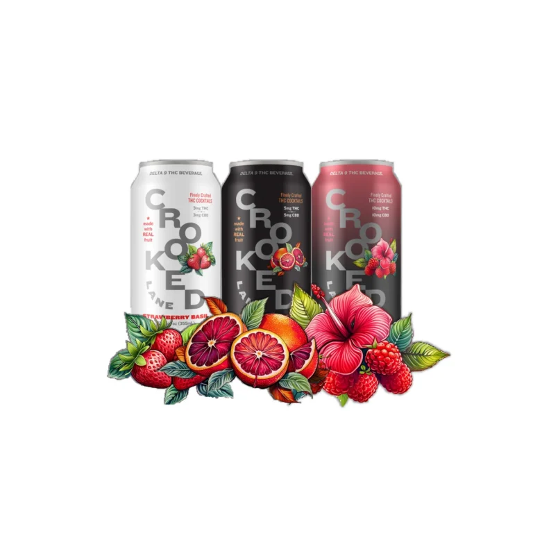 Crooked Bev Co. brand work by Duffy Collective